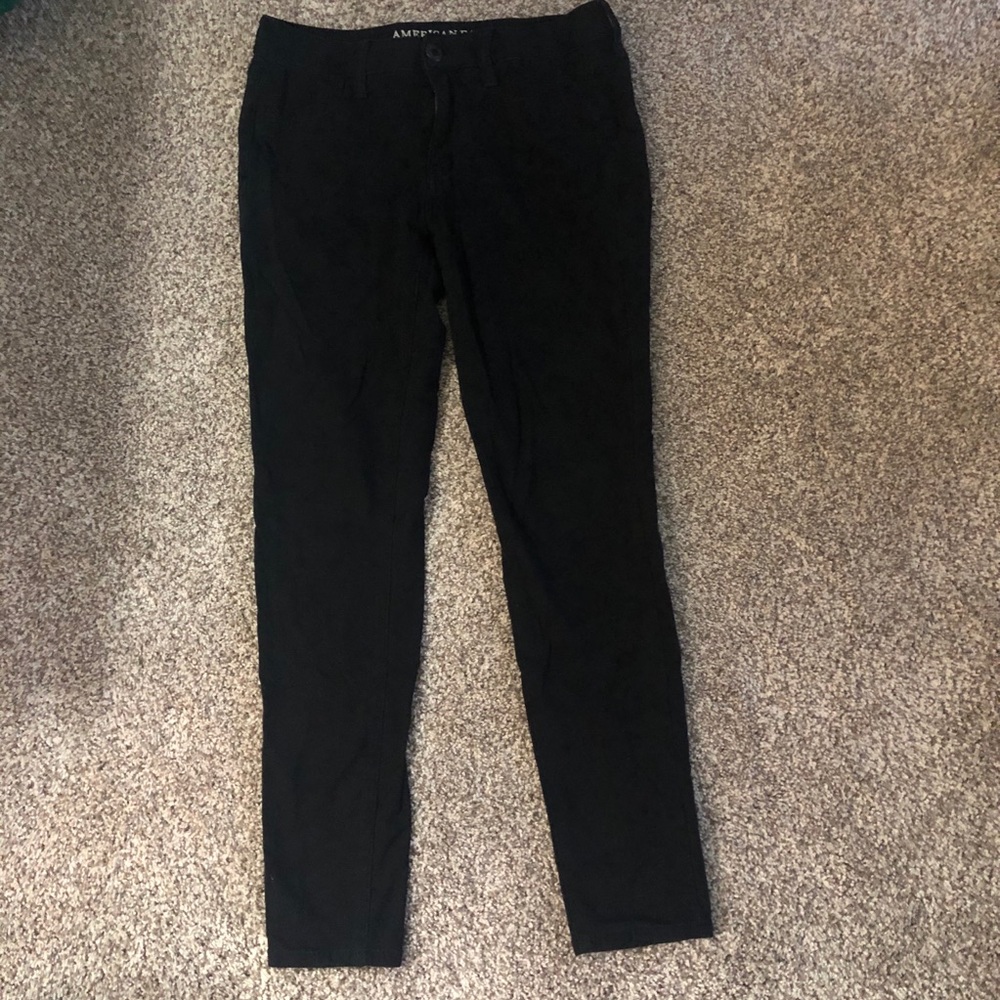 American Eagle black jegging denim